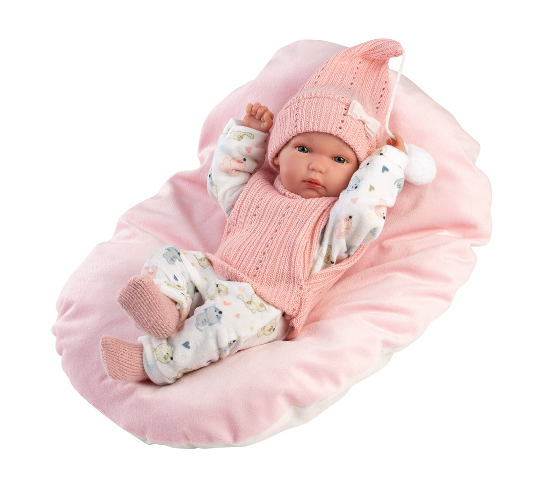 Llorens Doll  – Bimba Con Cojin Rosa