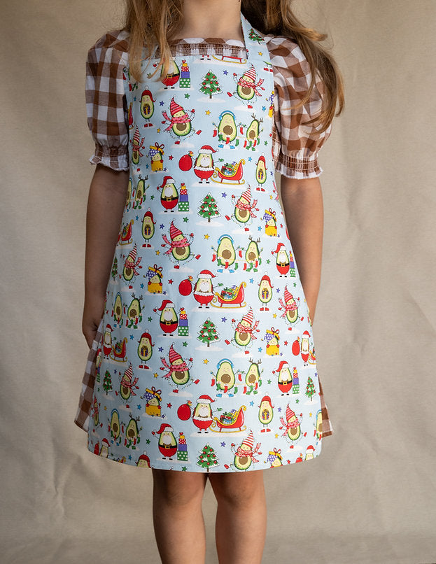 Avocado Christmas Children's Waterproof Apron