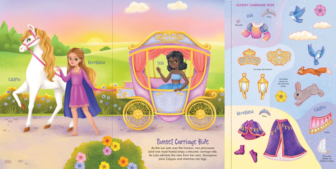 Sticker Doll Dress Up Book - Princesses