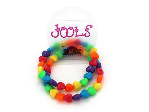 Bright Coloured Hearts Bracelets