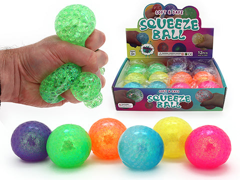 Squishy Water Orbs Ball - Neon Glitter