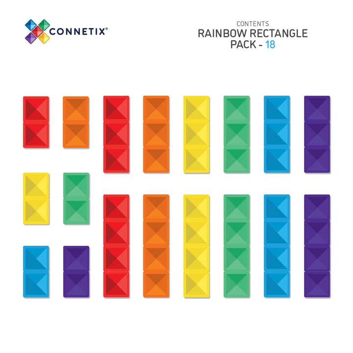 Rectangle Pack | Rainbow - 18 Pieces