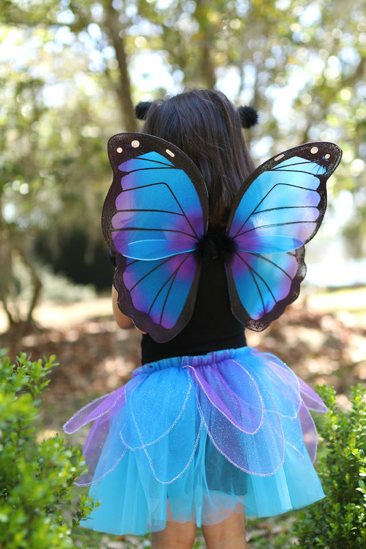 Dressup - Tutu - Midnight Butterfly Wings & Headband - Size 4-6