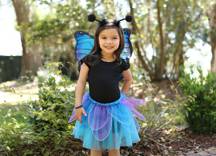 Dressup - Tutu - Midnight Butterfly Wings & Headband - Size 4-6