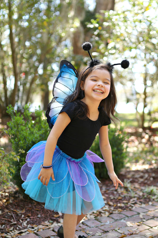 Dressup - Tutu - Midnight Butterfly Wings & Headband - Size 4-6