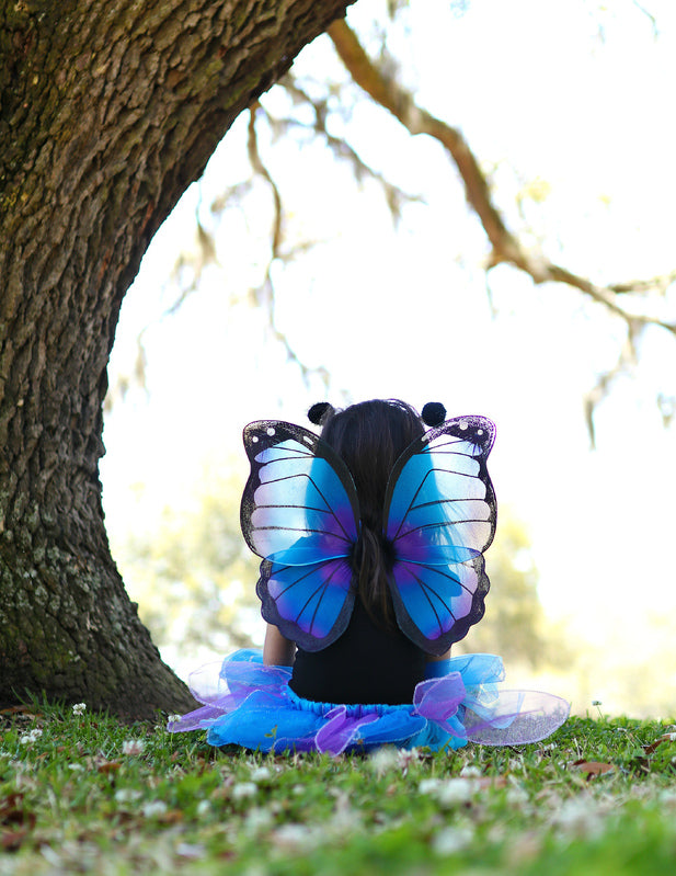 Dressup - Tutu - Midnight Butterfly Wings & Headband - Size 4-6