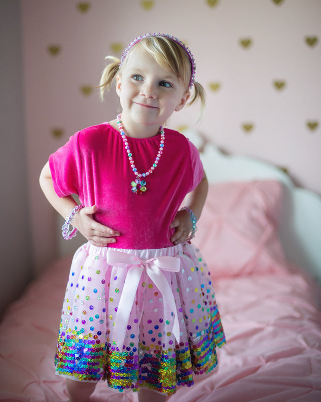 Dressup - Skirt - Party Fun Sequin Skirt - Size 4-6