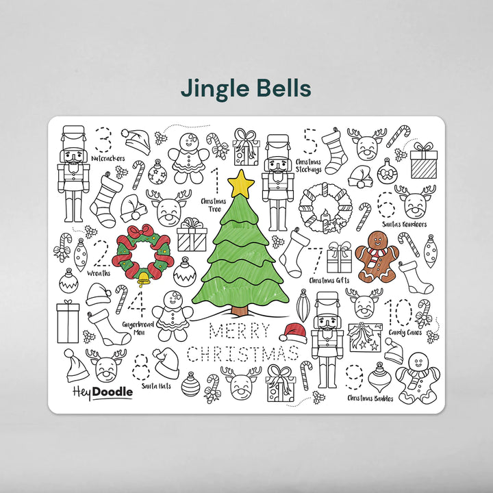 Reusable Colour-in Placemat - Jingle Bells