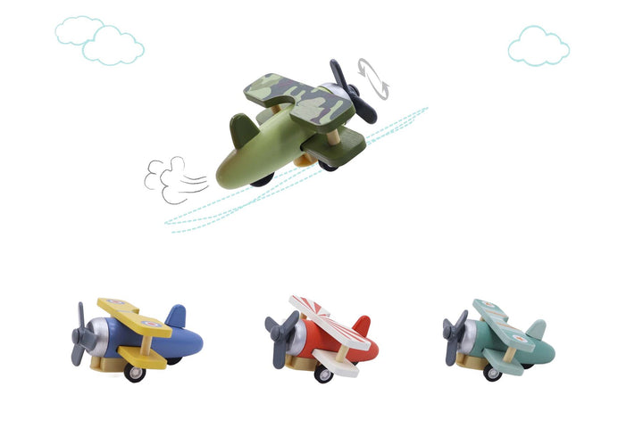 Wooden Pull Back Glider Plane