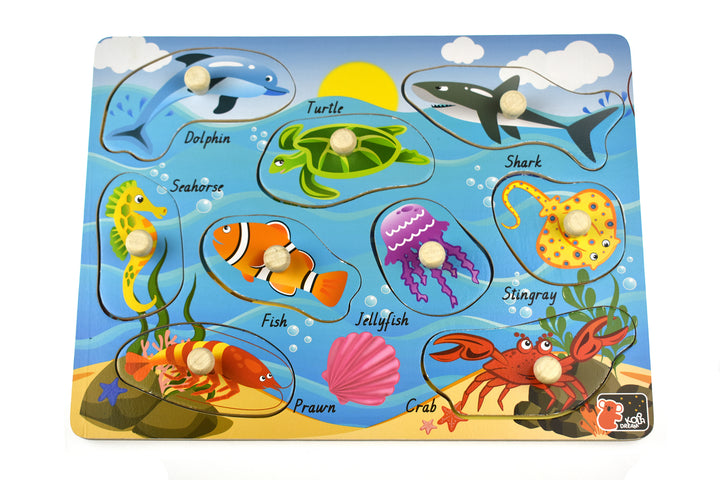 Peg Puzzle - Sea Animals