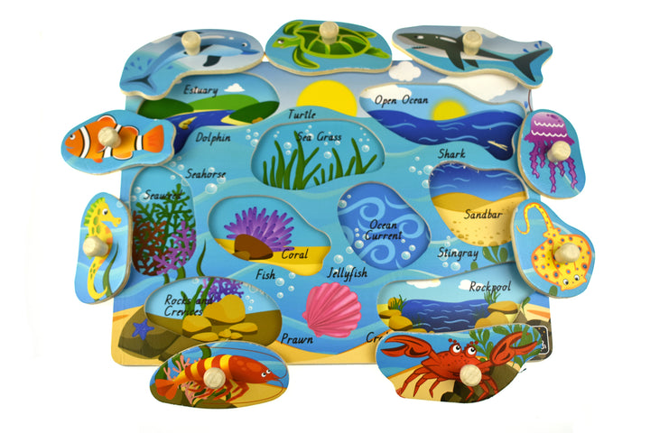 Peg Puzzle - Sea Animals