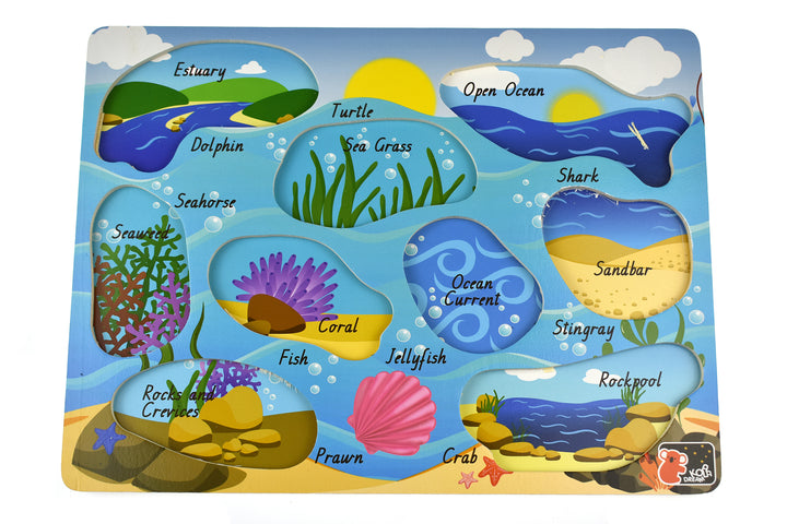 Peg Puzzle - Sea Animals