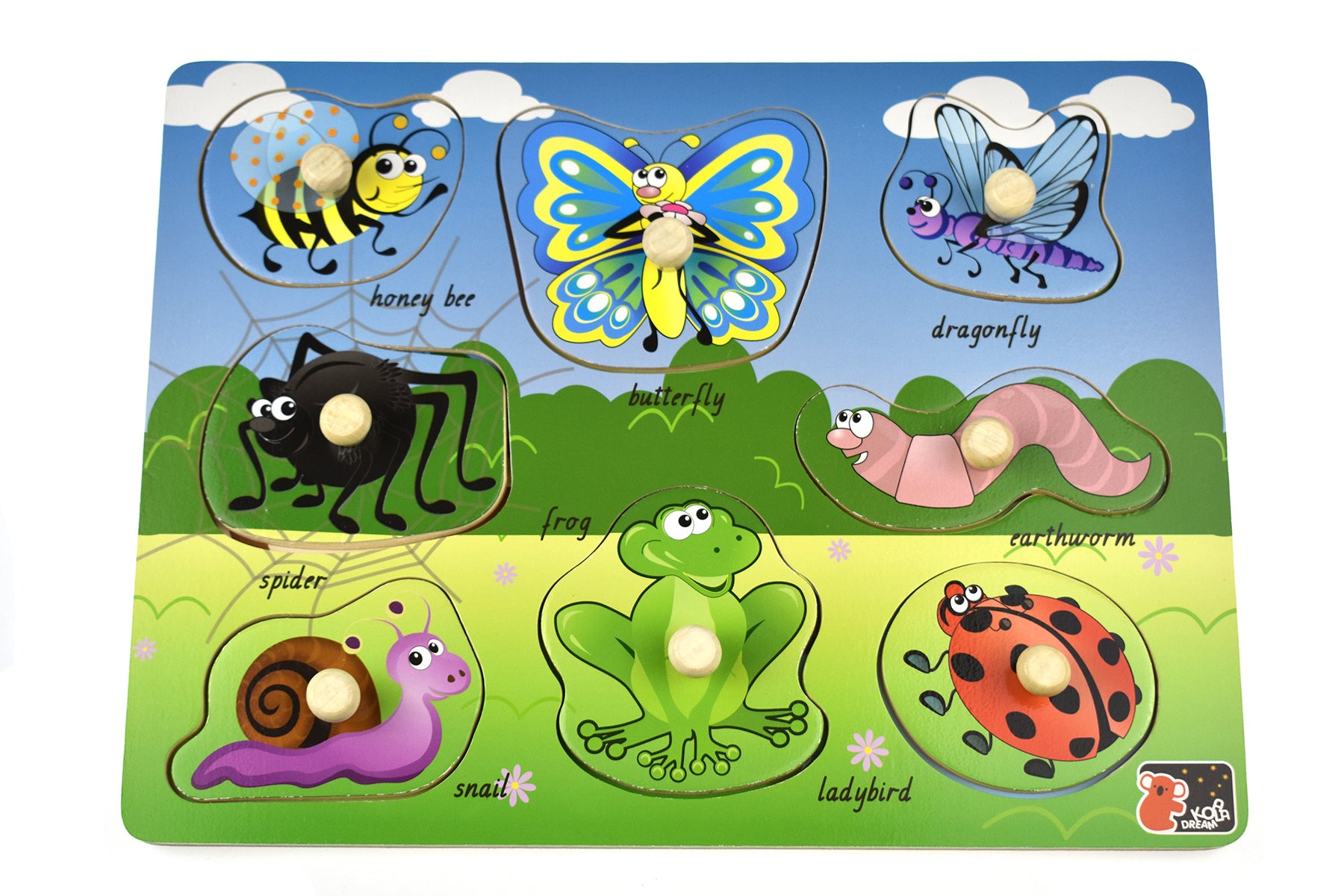2 in 1 Minibeasts Peg Puzzle