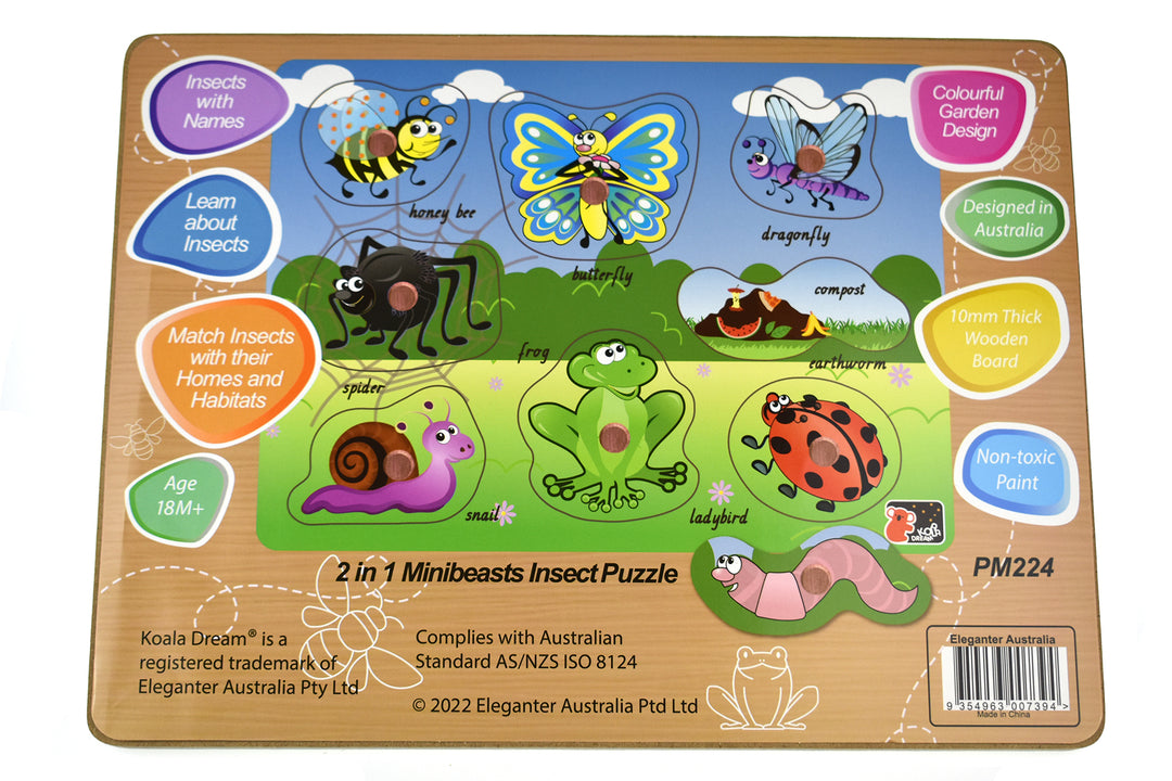 Peg Puzzle - Minibeasts Insects