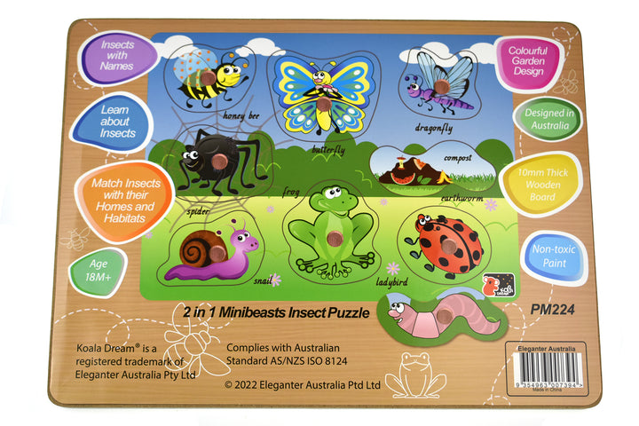 Peg Puzzle - Minibeasts Insects