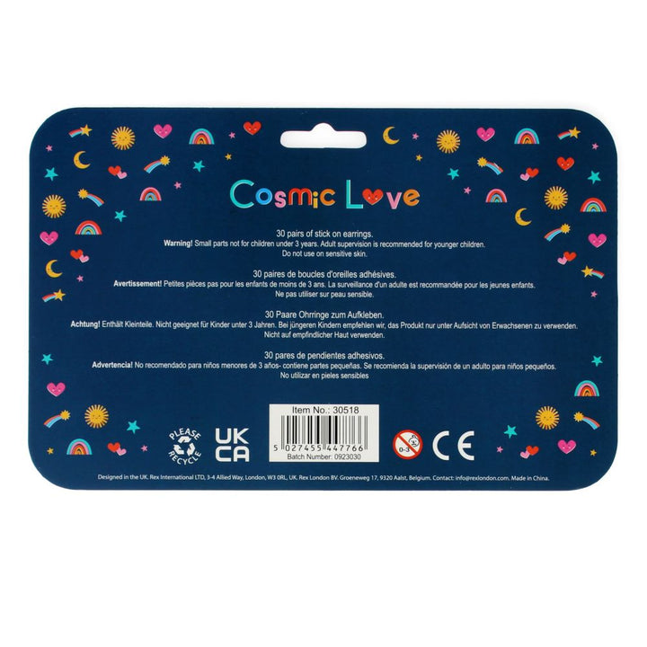 Rex London Stick on Earrings – Cosmic Love