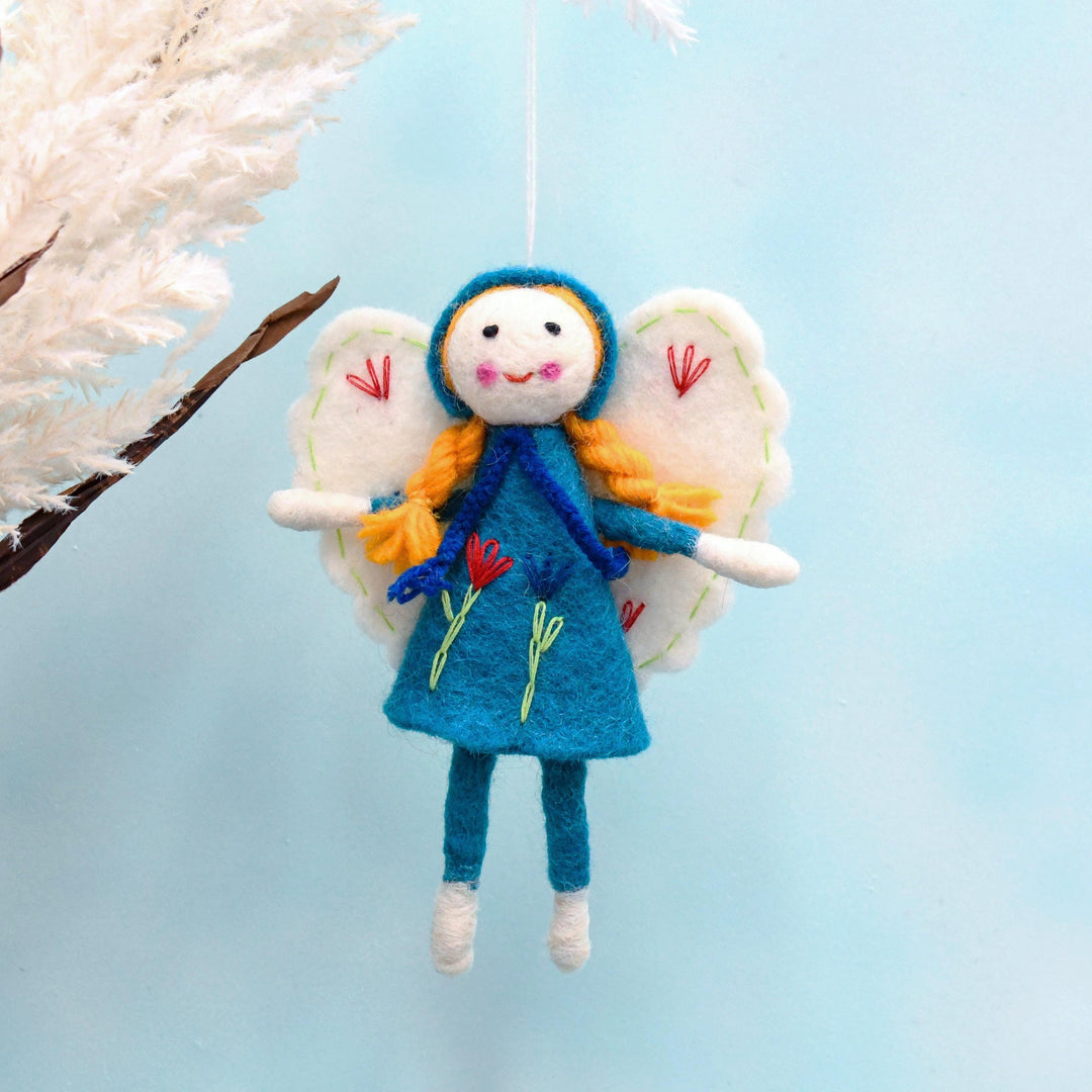 Felt Flower Fairy - Blue Dress