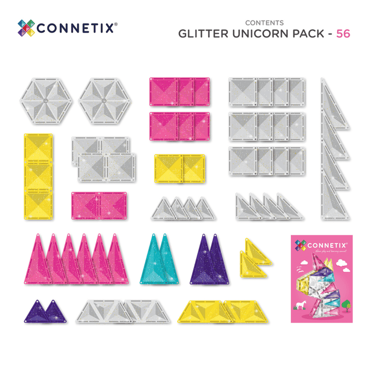 Unicorn Pack | Glitter - 56 Pieces