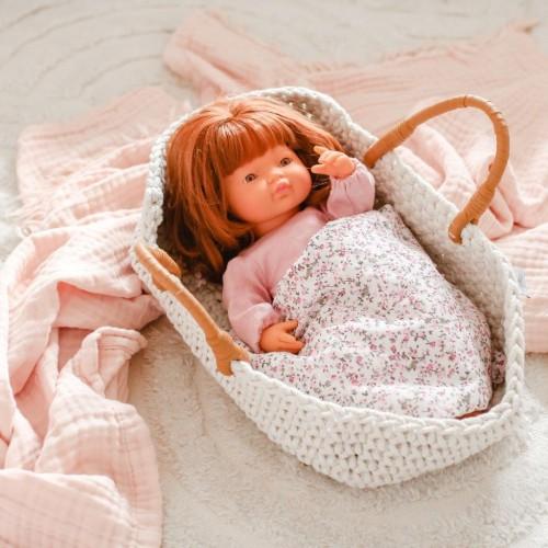 Dolls Basket - Knitted - 35cm