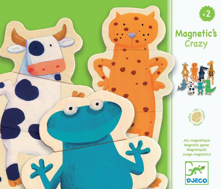 Wooden Magnetic Crazy Animals Set