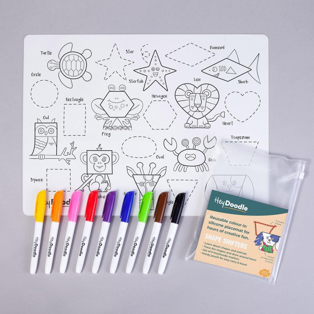 Reusable Colour-in Placemat - Shape Shifters