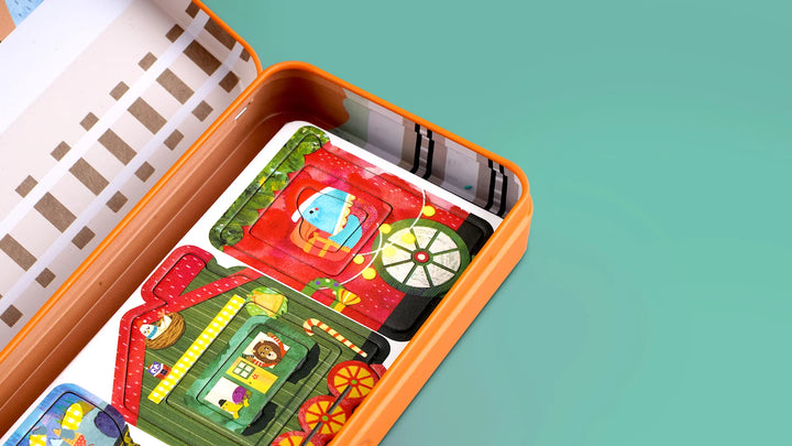 Magnetic Travel Tin - Trains