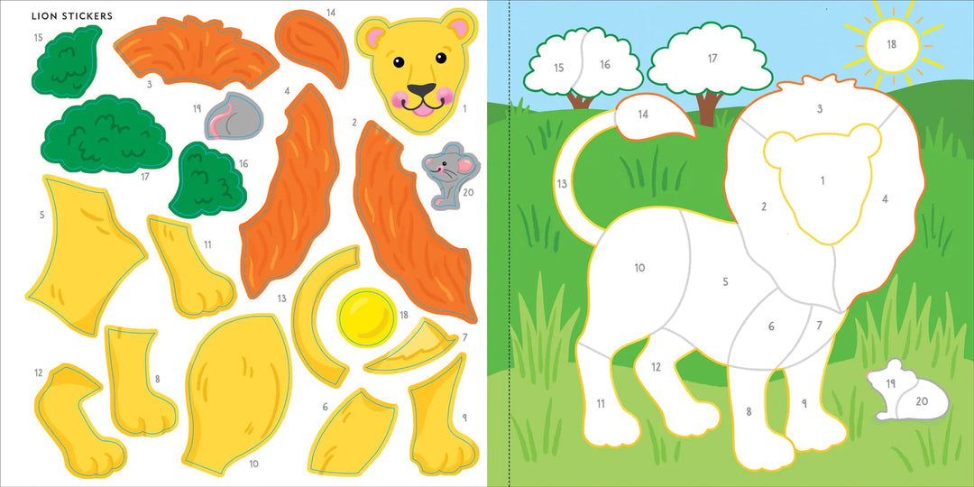Colour By Sticker - Wild Animals