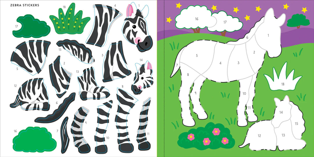 Colour By Sticker - Wild Animals