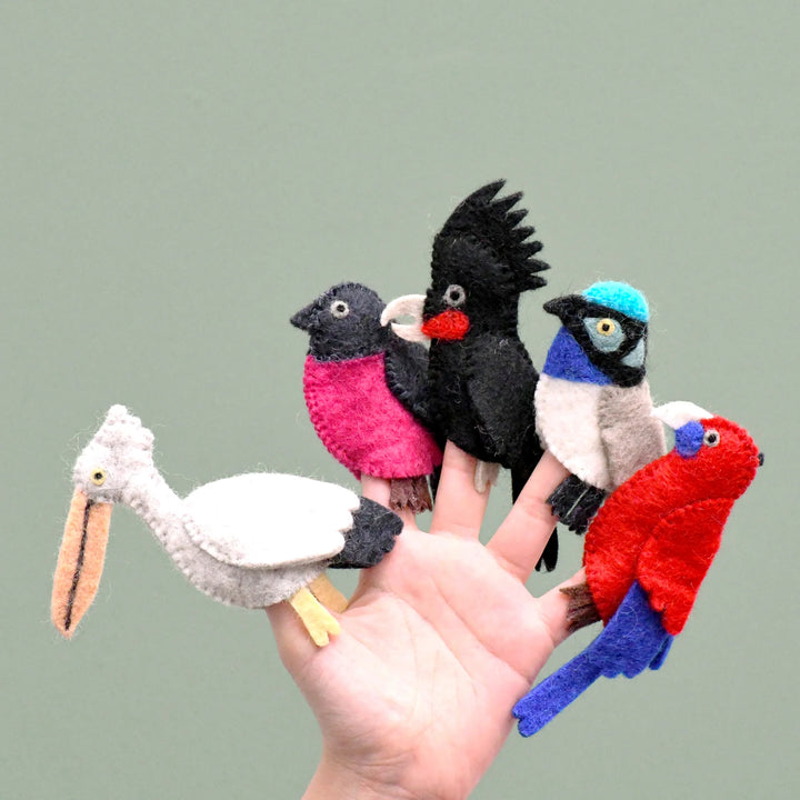 Finger Puppet Set - Australian Birds