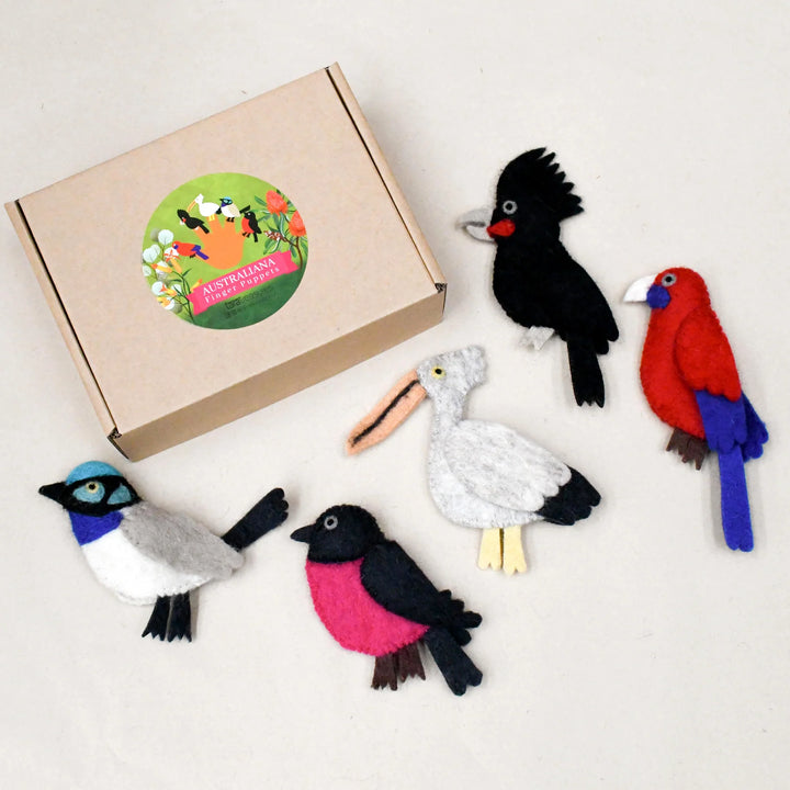Finger Puppet Set - Australian Birds