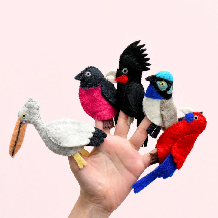 Finger Puppet Set - Australian Birds