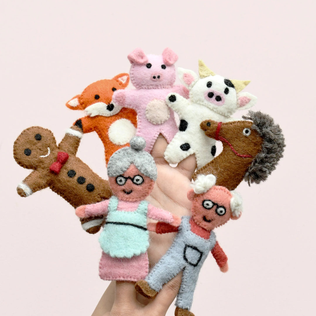 Finger Puppet Set - Gingerbread Man