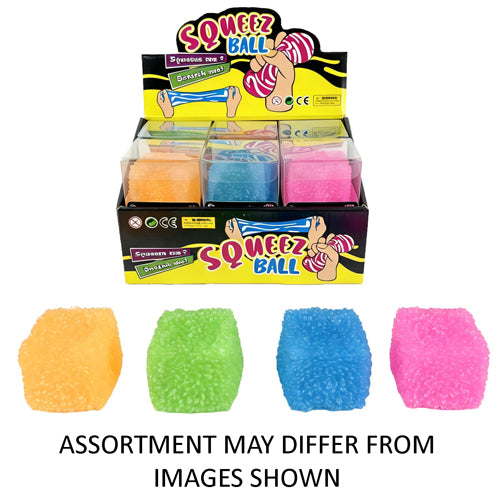 Squishy Textured Cube - Squeeze Ball