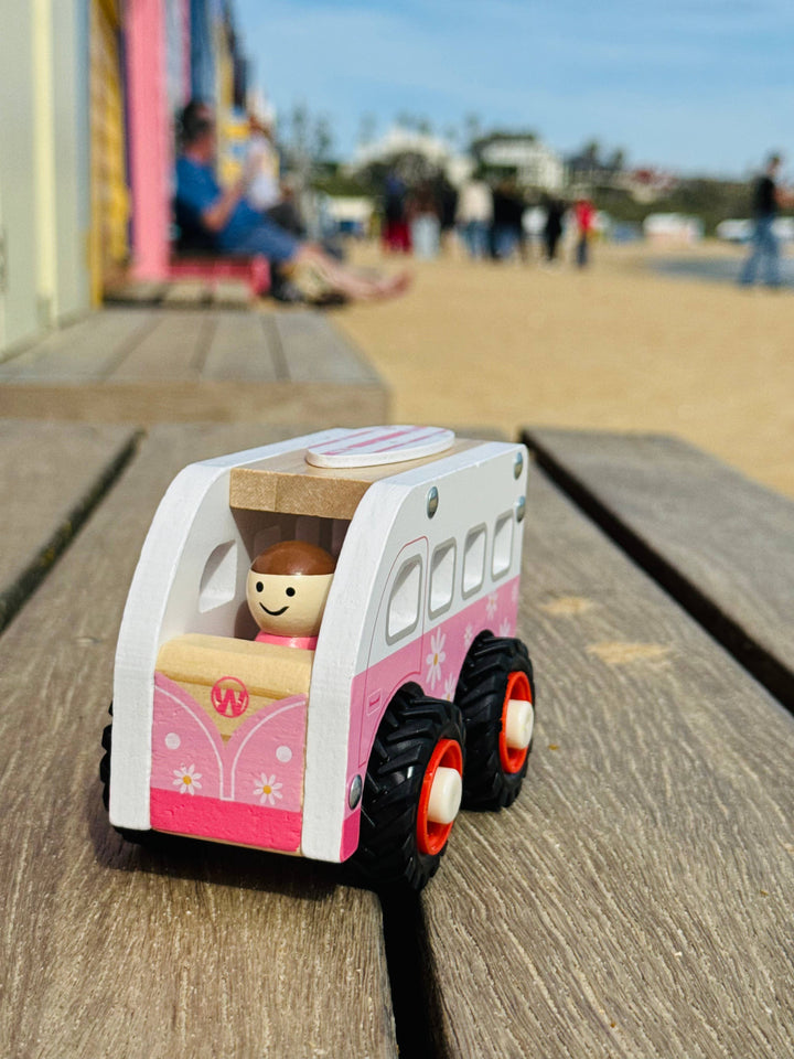 Wooden Vehicle | Pink Kombi