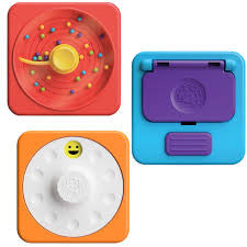 PlayTab Sensory Set 3 (Latch Mirror, Picture Dial, Sweeper Tile)