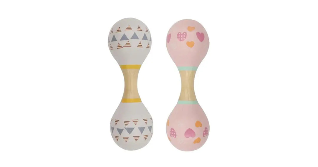 Wooden Maraca Rattle - Pastel