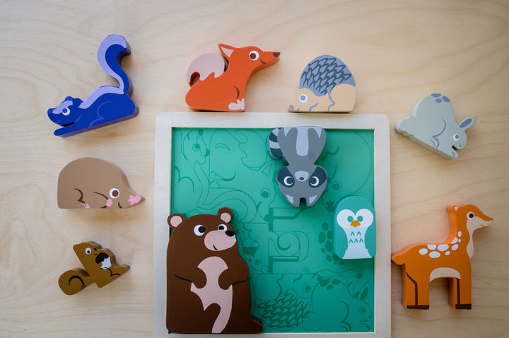 Wooden Puzzle - Chunky Woodland Animals