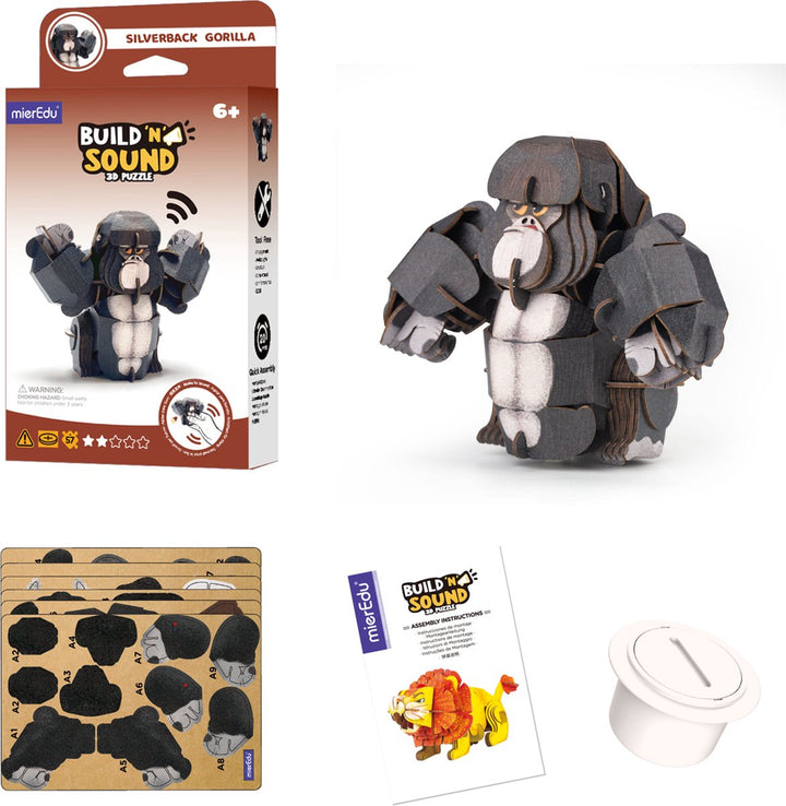 Build & Sound 3D Puzzle - Silverback Gorilla
