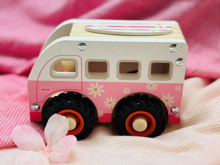 Wooden Vehicle | Pink Kombi