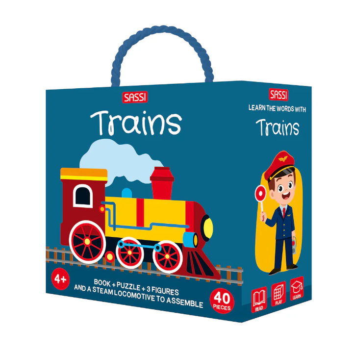3D Puzzle and Book Set - Train