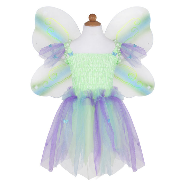 Dressup - Dress -Green Butterfly Dress & Wings with Wand - Size 5-6