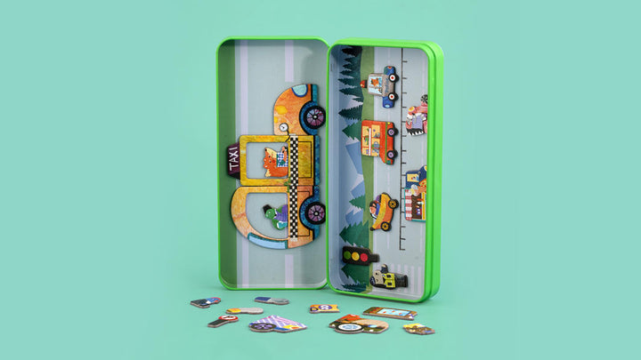 Magnetic Puzzle Tin - Cars