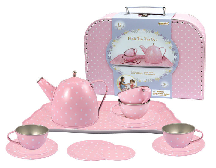 Tea Set - Pink Tin in Suitcase