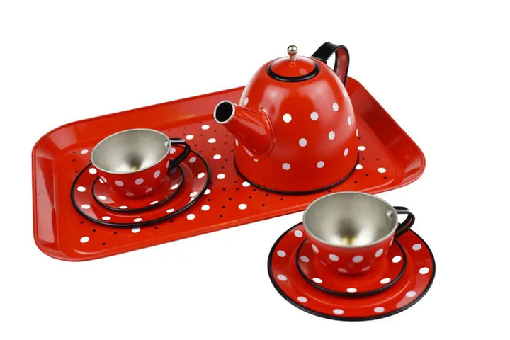 Tea Set - Red Polka Dot