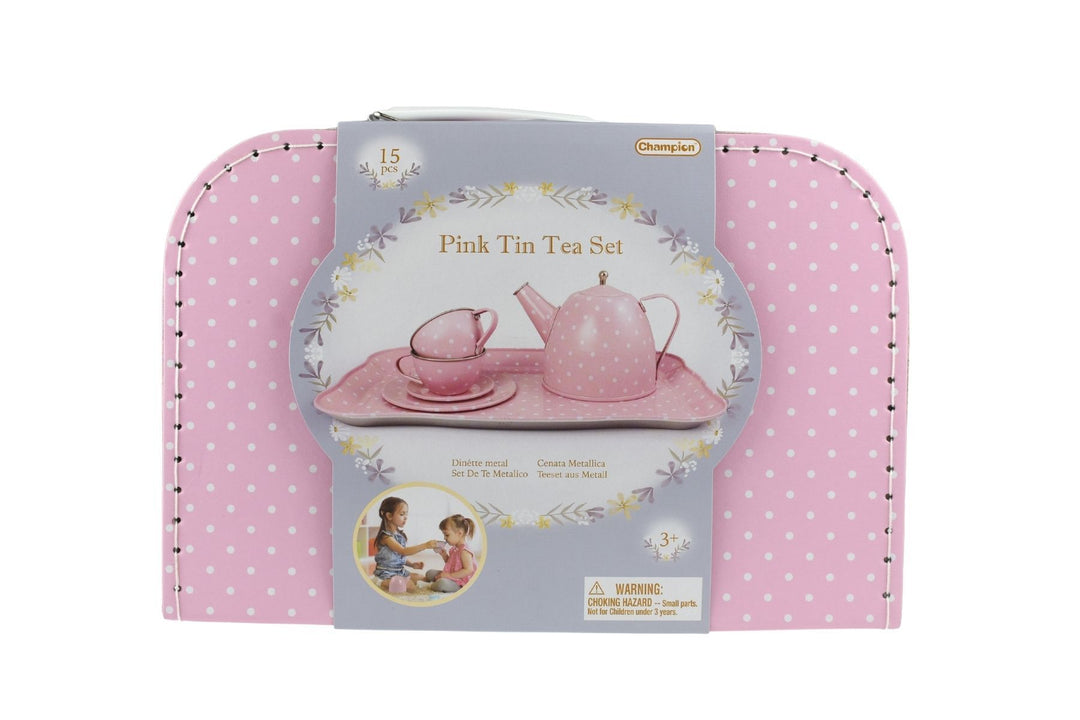 Tea Set - Pink Tin in Suitcase