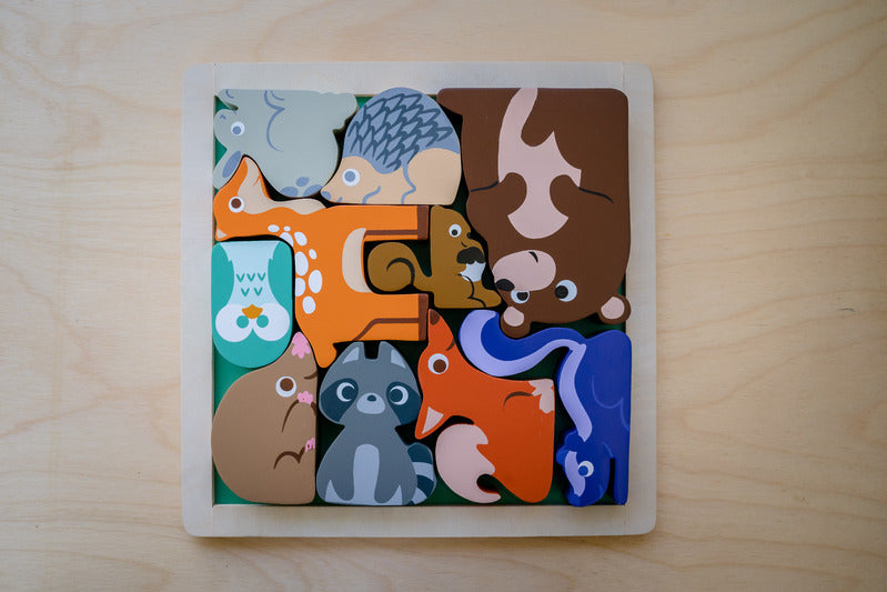 Wooden Puzzle - Chunky Woodland Animals