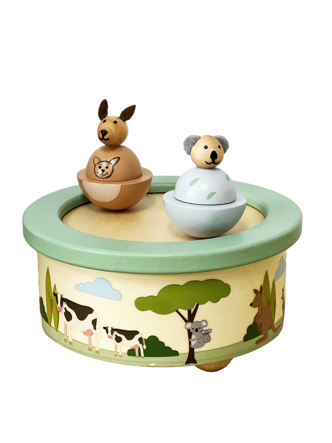 Wooden Music Box | Kangaroo & Koala