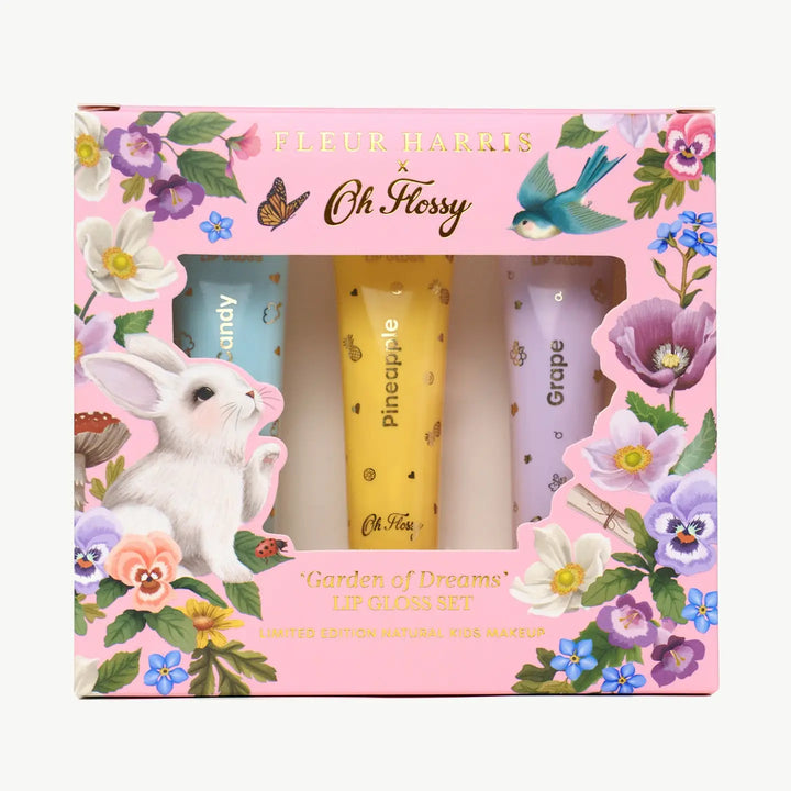 Oh Flossy X Fleur Harris | Garden of Dreams - Natural Lip Gloss Set