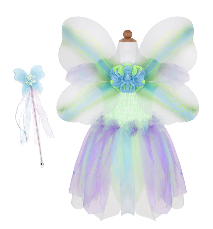 Dressup - Dress -Green Butterfly Dress & Wings with Wand - Size 5-6