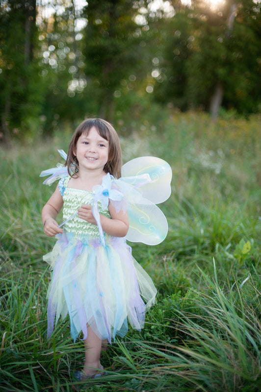 Dressup - Dress -Green Butterfly Dress & Wings with Wand - Size 5-6